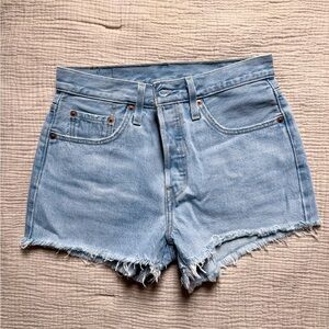 Levi’s 501 original blue raw hem jeans, blue, 27